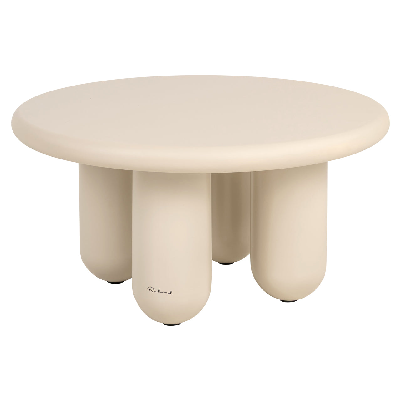 Richmond Interiors Couchtisch Calma beige 80Ø Couchtisch Richmond Interiors