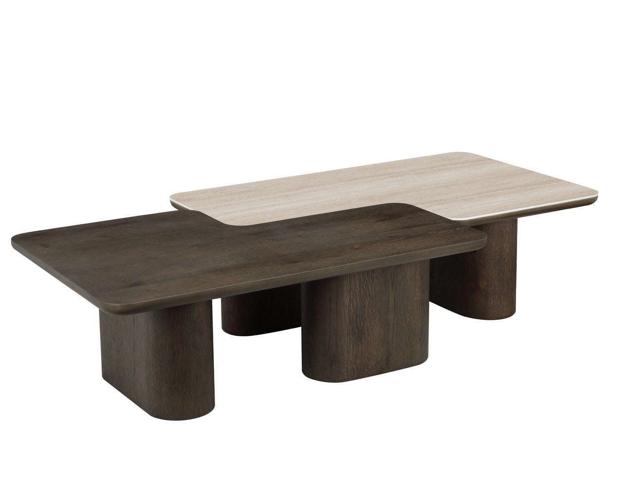 Richmond Interiors Couchtisch Nando brown (Set of 2) Couchtisch Richmond Interiors