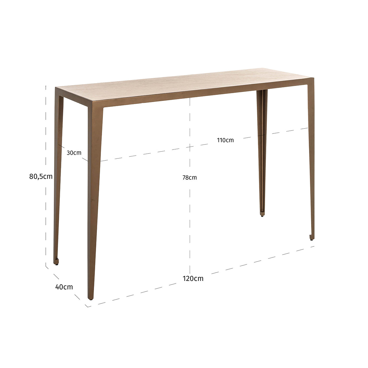 Richmond Interiors Konsolentisch Severine – Beige Konsolentisch Richmond Interiors
