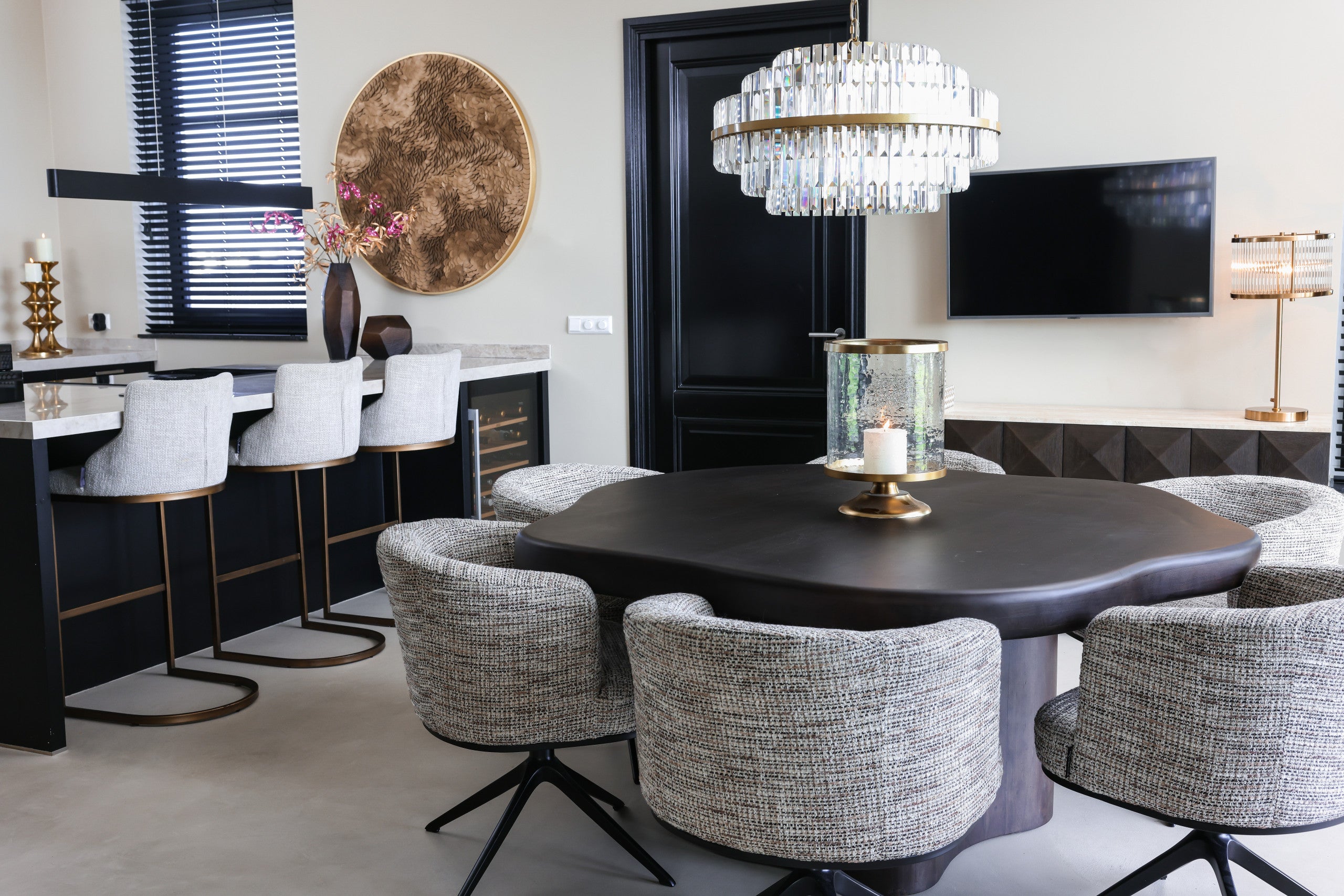 Richmond Interiors Wandkunst Bloom gold