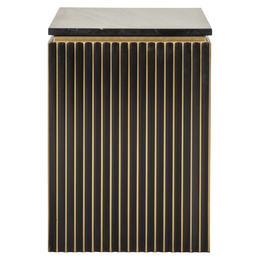 Richmond Interiors Nachttisch Les Arcs brushed gold Nachttisch Richmond Interiors