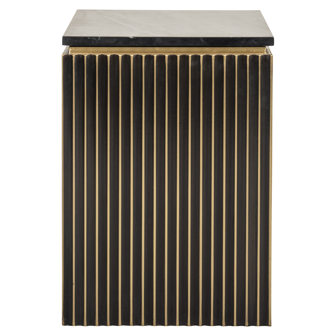 Richmond Interiors Nachttisch Les Arcs brushed gold Nachttisch Richmond Interiors