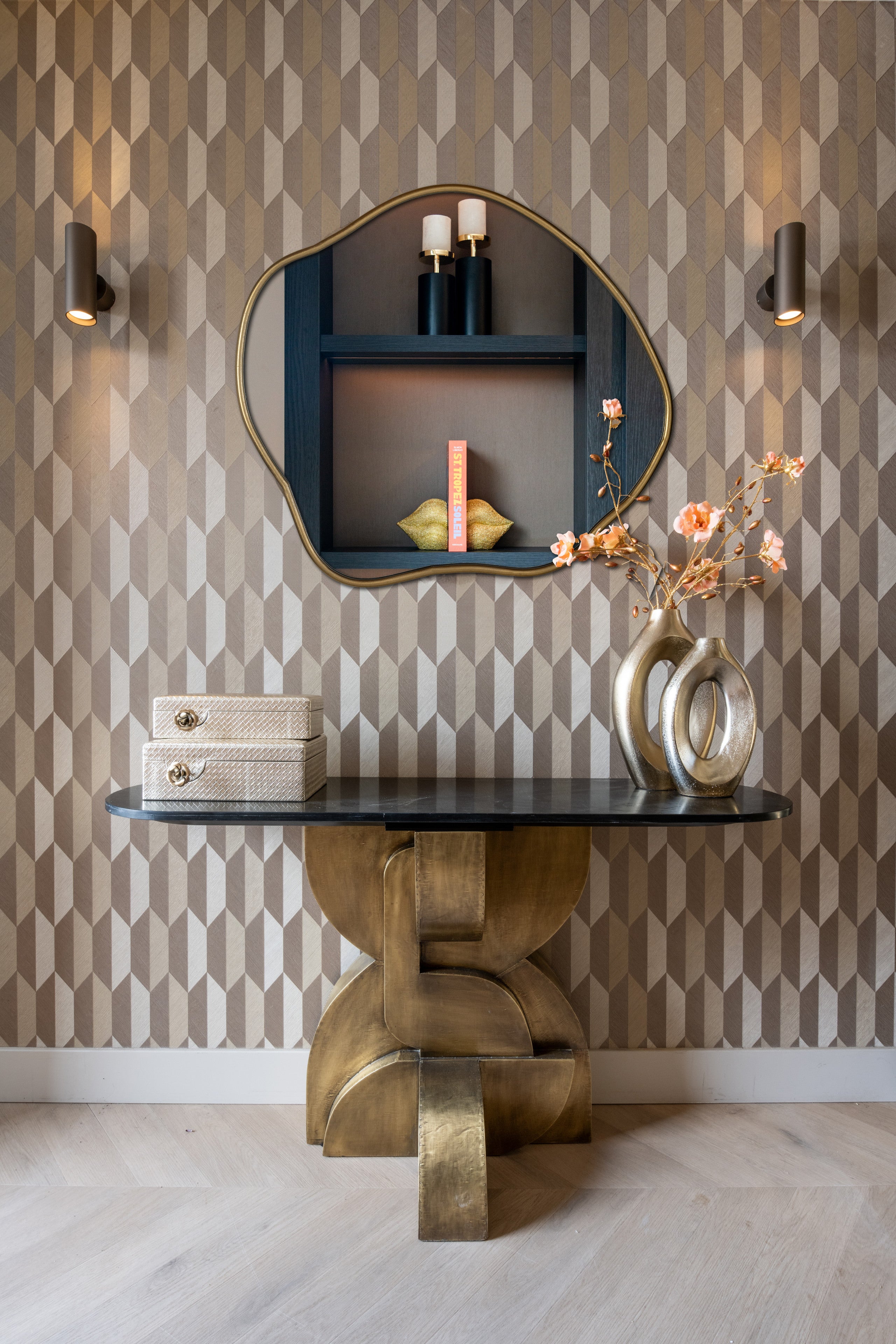 Richmond Interiors Buchständer Kiss gold gold