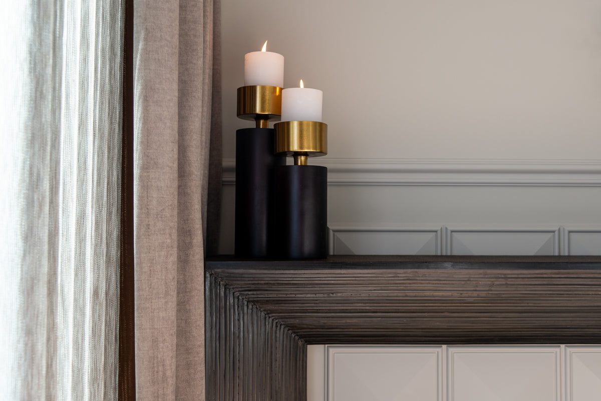 Richmond Interiors Kerzenhalter Caya black/gold large