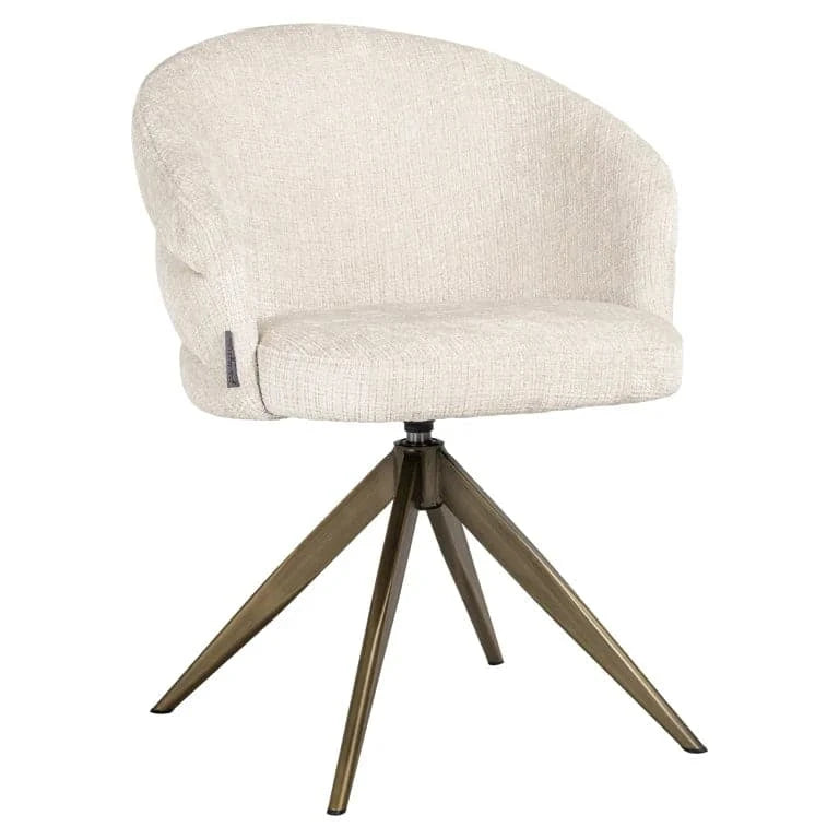 Richmond Interiors Drehstuhl Zendaya beige chenille Drehstuhl Richmond Interiors