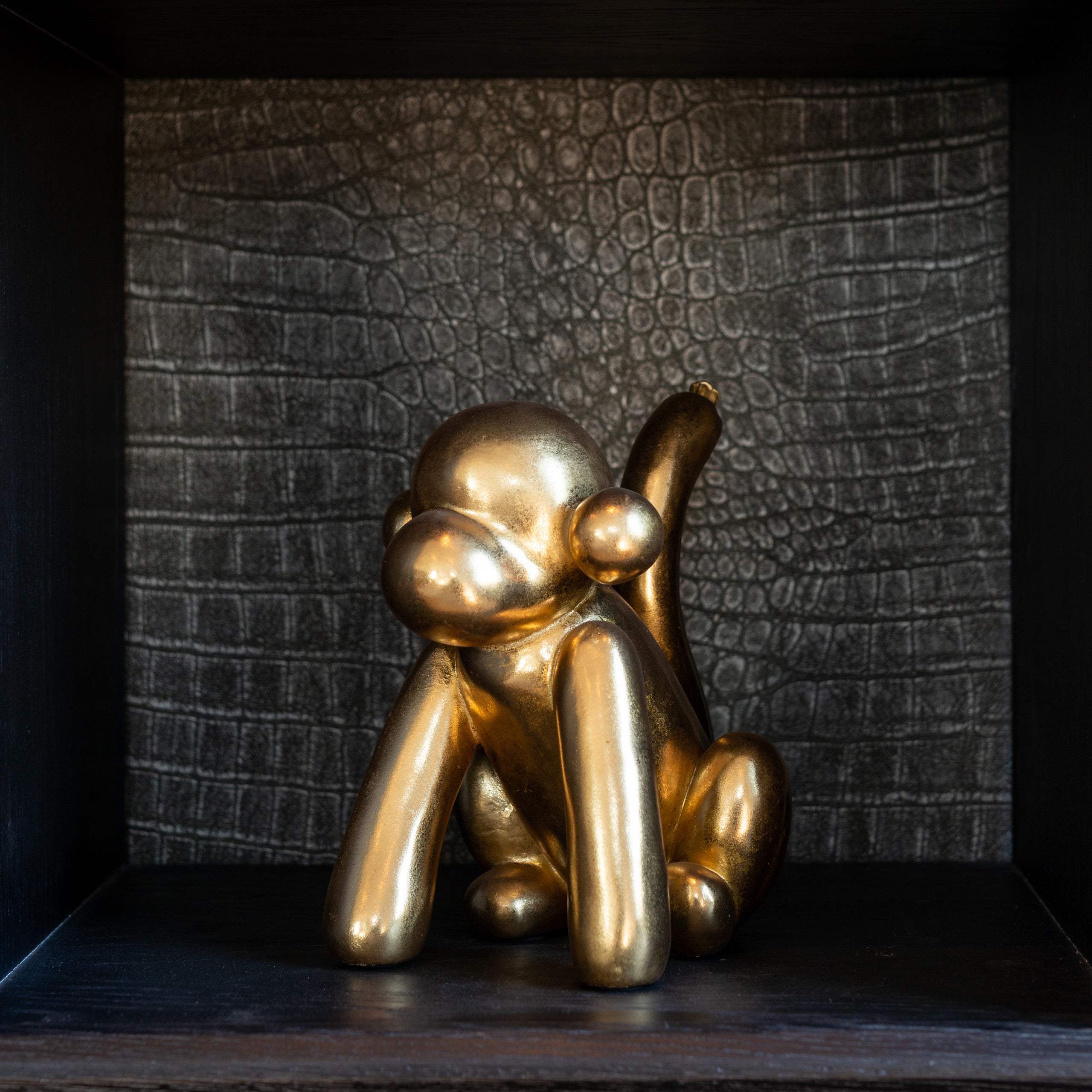 Richmond Interiors Dekoratives Objekt Monkey gold
