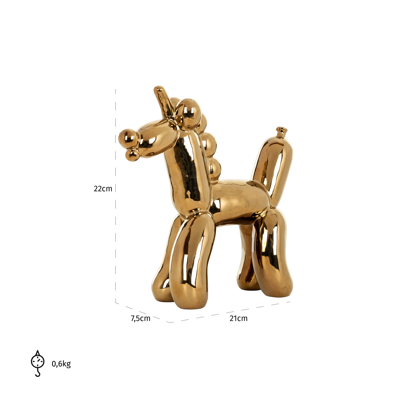 Richmond Interiors Dekoratives Objekt Balloonicorn gold