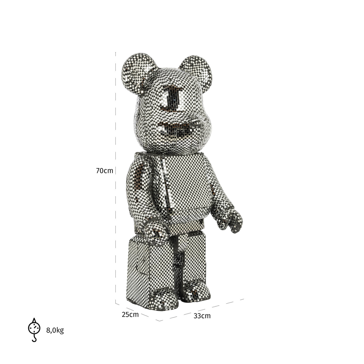 Richmond Interiors Dekoratives Objekt Bear silver small Dekoratives Objekt Richmond Interiors