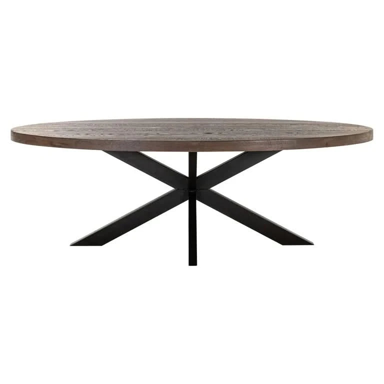Richmond Interiors Esstisch Watson – Dark Brown (235 cm) mit Spidergestell Esstisch oval Richmond Interiors