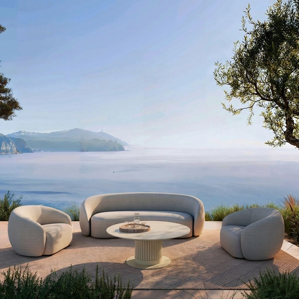 Eichholtz Outdoor Lounge Set Amore – Mauritius Light Grey Outdoor Set Eichholtz