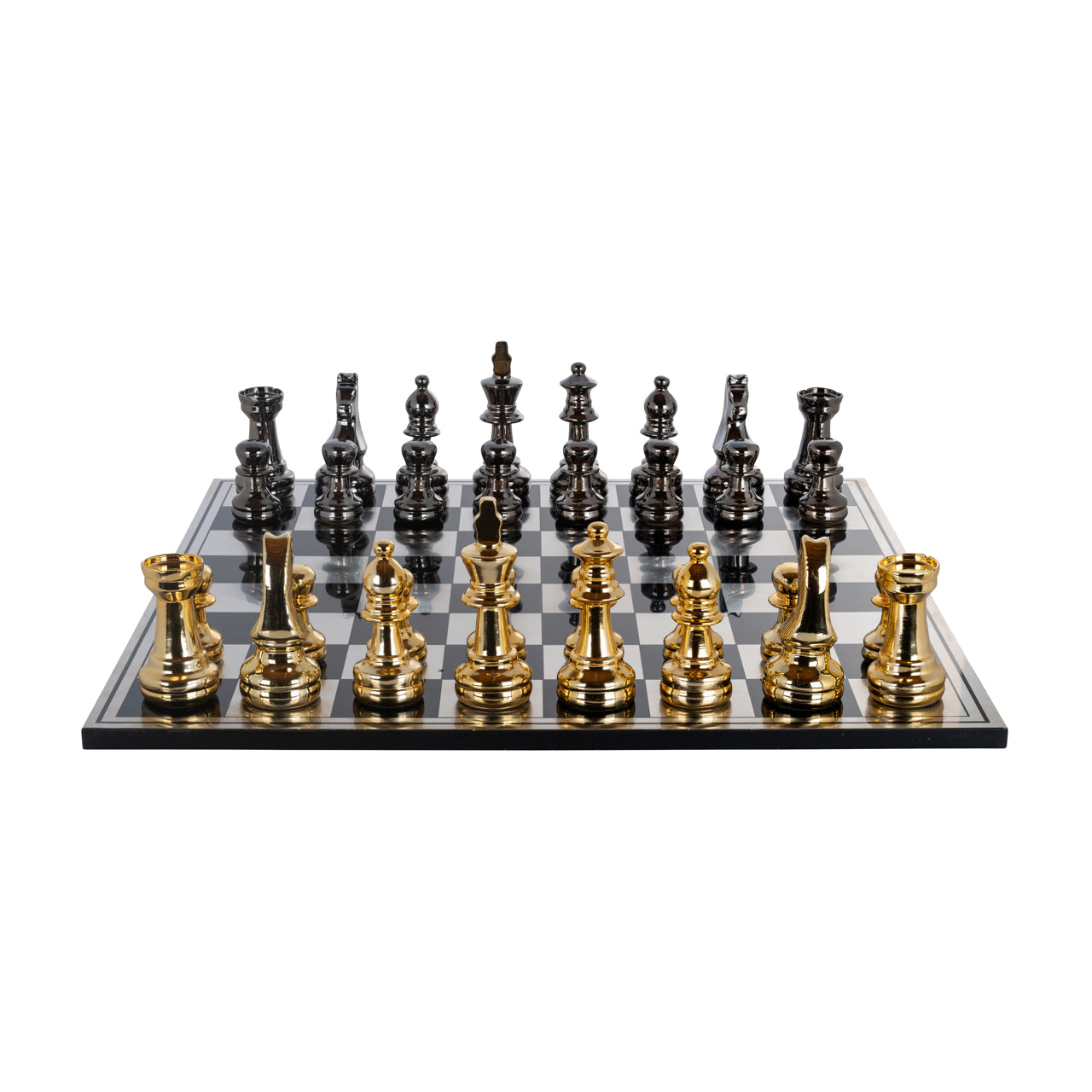 Richmond Interiors Dekoratives Spiel Saray black/gold chessboard Dekoratives Spiel Richmond Interiors
