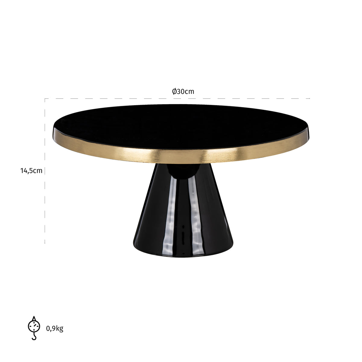 Richmond Interiors Kuchenplatte Elena black/gold Richmond Interiors