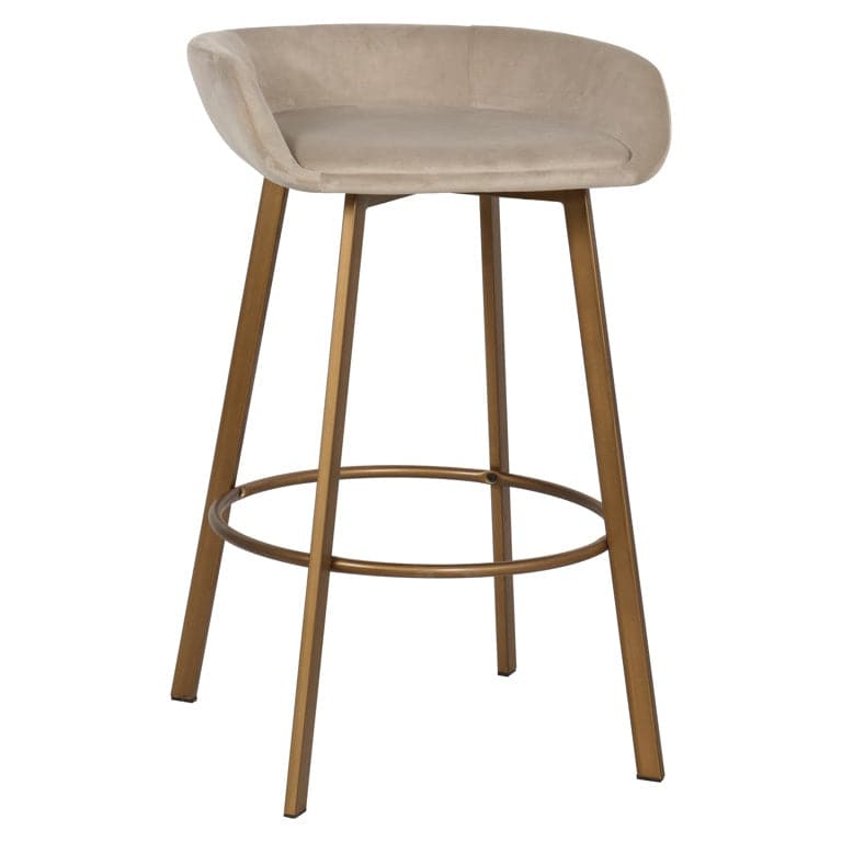 Richmond Interiors Barstuhl Cressida khaki velvet (2er-Set) Barhocker Richmond Interiors