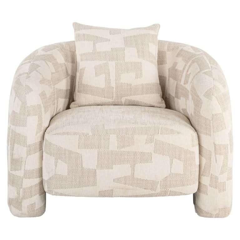 Richmond Interiors Loungesessel Tuscany – Beige Graffic Polstersessel Richmond Interiors