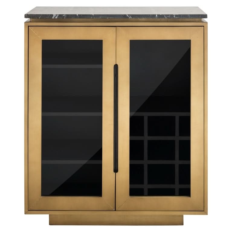 Richmond Interiors Sideboard Finsbury – 2-türig in Black/Gold Sideboard Richmond Interiors