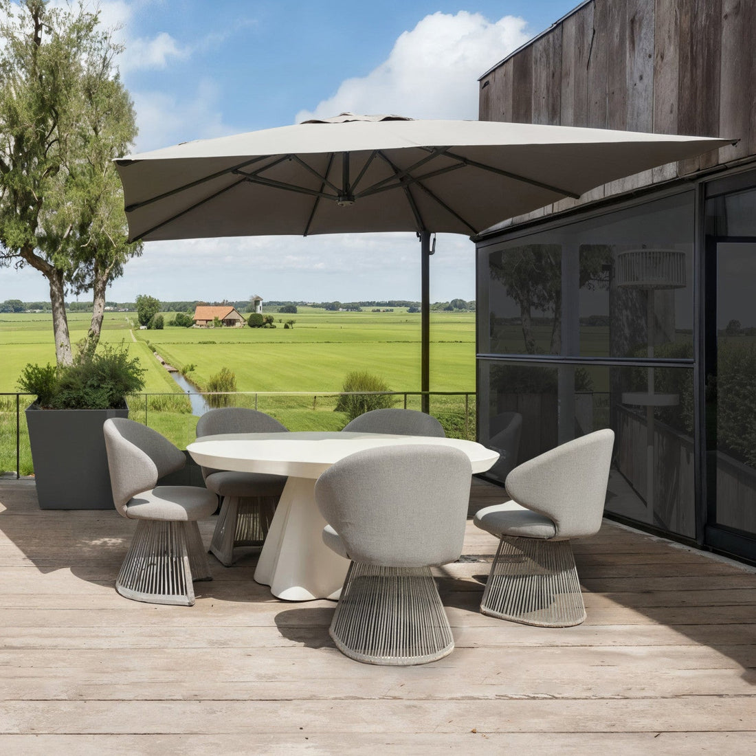 Richmond Interiors Outdoor Esstisch Urban Bloom sandstone 140x140 Outdoor Esstisch Richmond Interiors