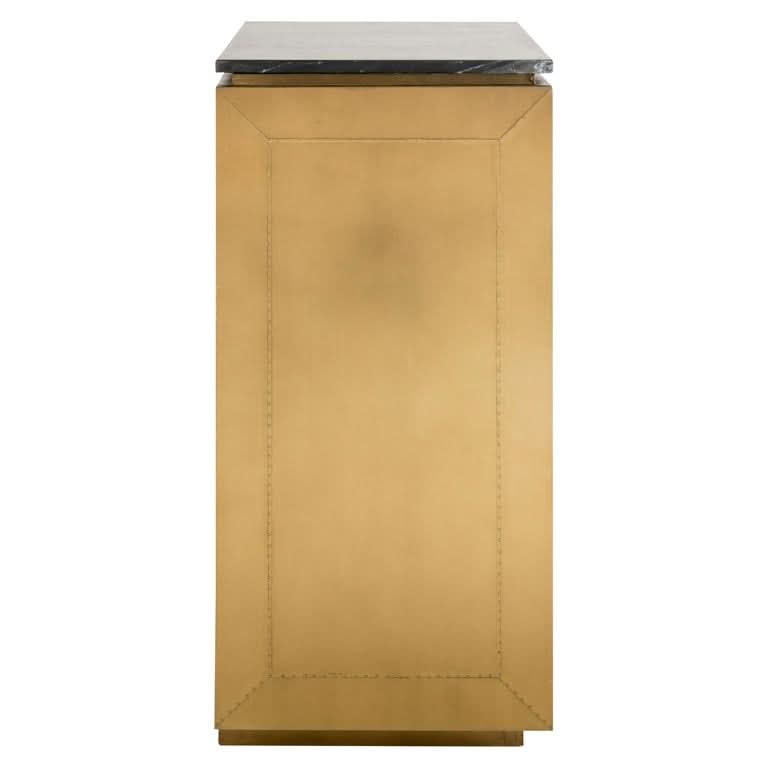 Richmond Interiors Sideboard Finsbury – 2-türig in Black/Gold Sideboard Richmond Interiors