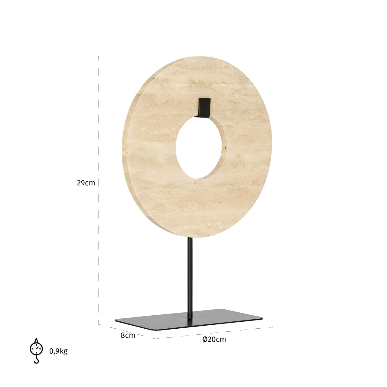 Richmond Interiors Dekoratives Objekt Manou beige small