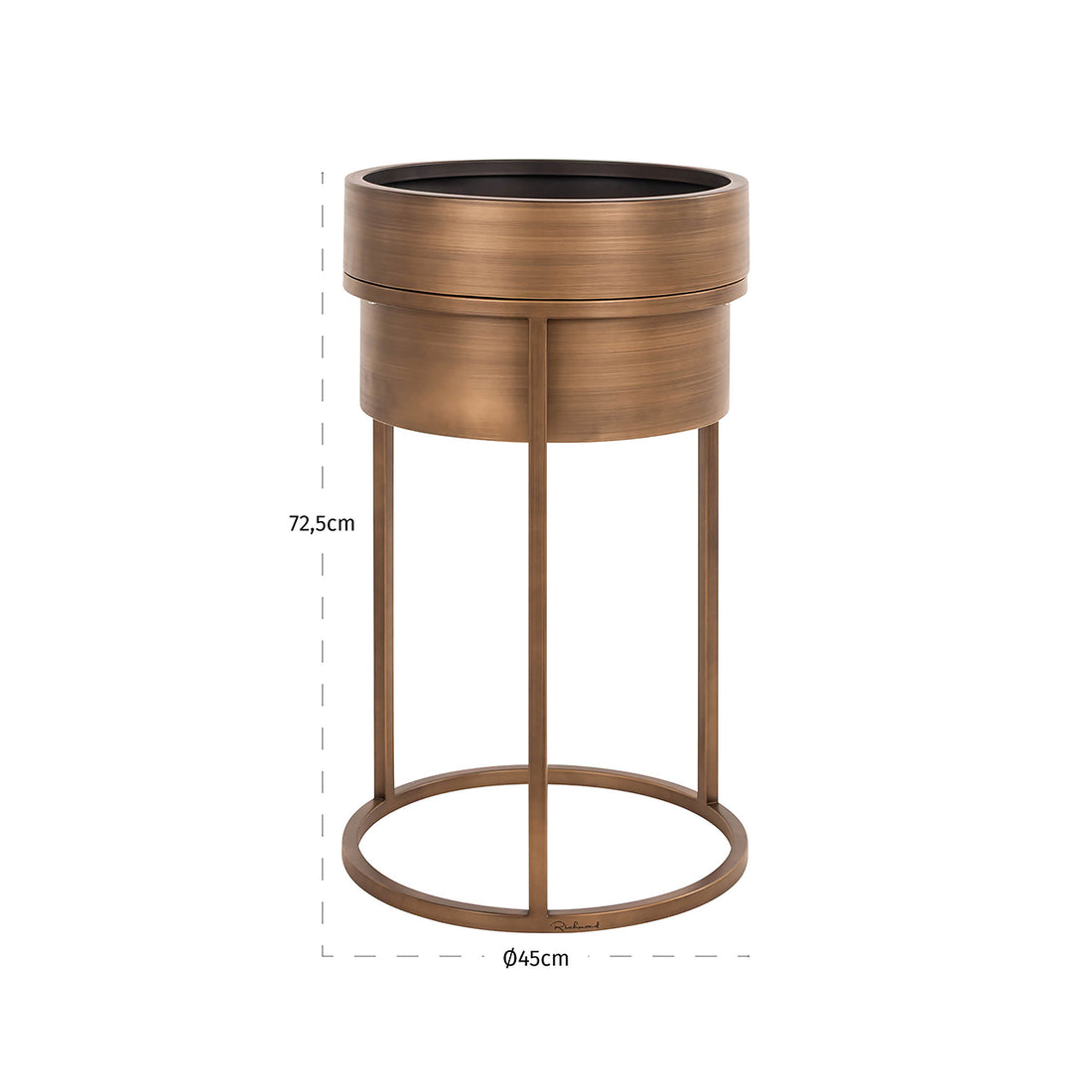 Richmond Interiors Blumentopf Chadd – Brushed Gold Pflanzenkübel Richmond Interiors