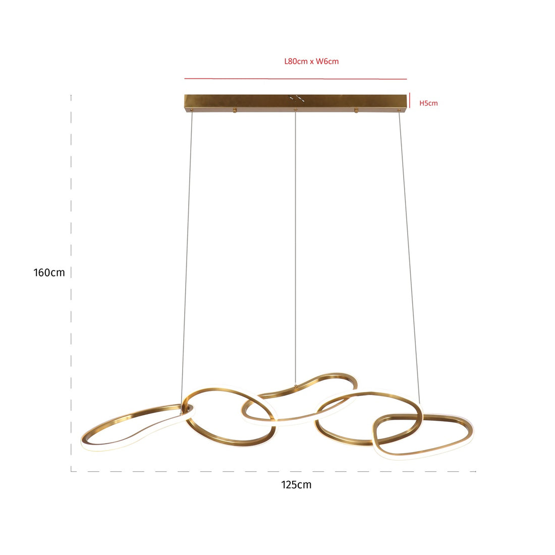 Richmond Interiors Pendelleuchte Flyn brushed gold Pendelleuchte Richmond Interiors