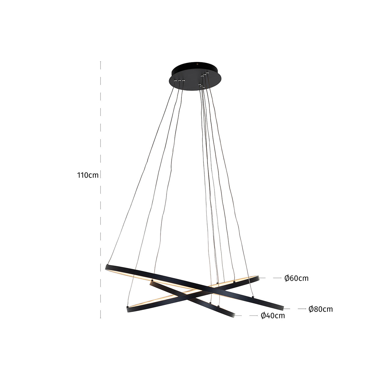 Richmond Interiors Pendelleuchte Amira black Pendelleuchte Richmond Interiors