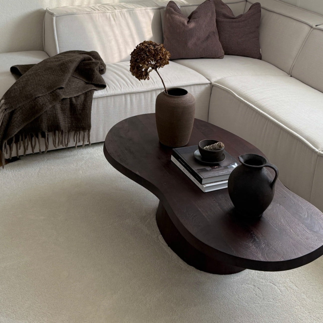 Richmond Interiors Couchtisch Odile (dunkelbraun) Couchtisch asymmetrisch Richmond Interiors