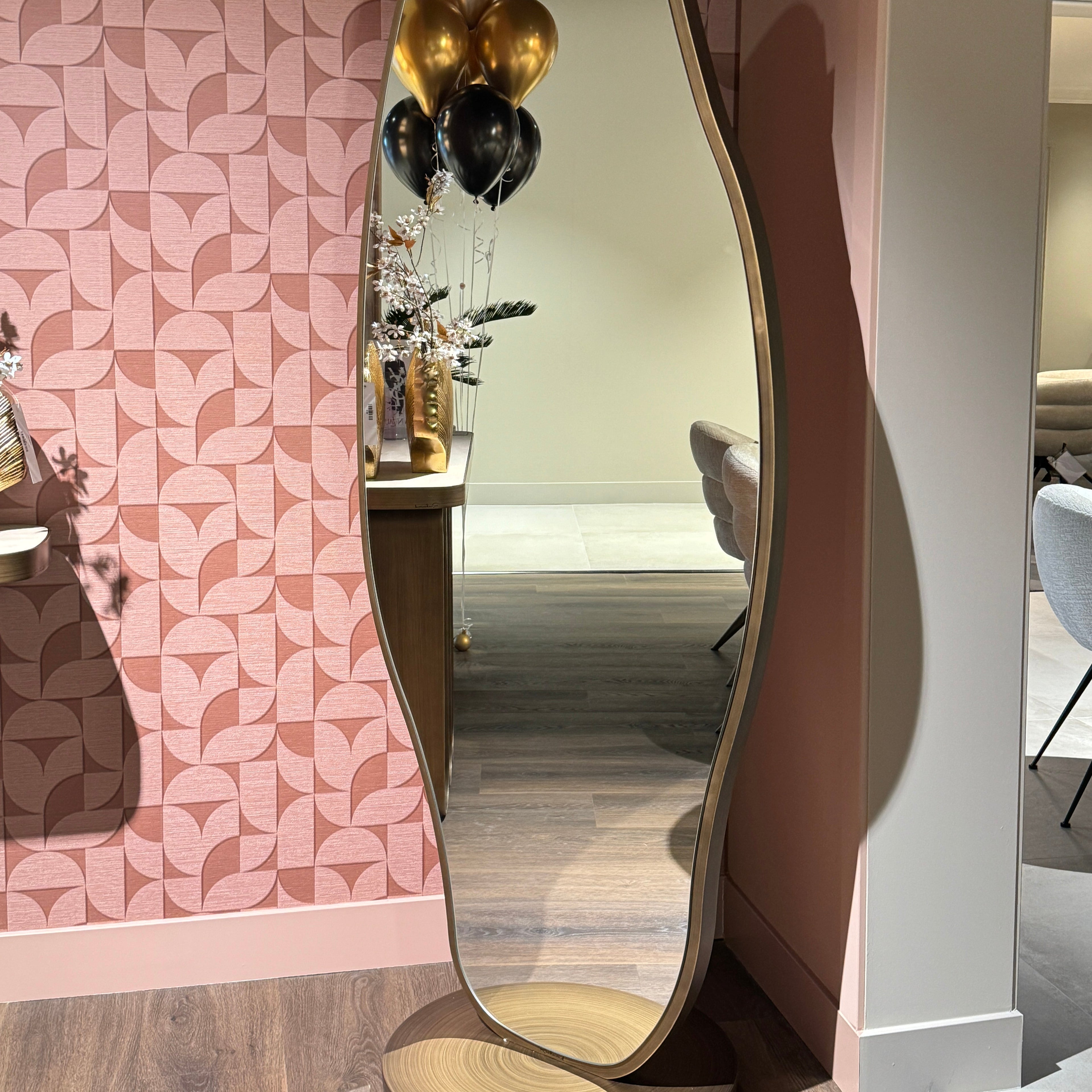 Richmond Interiors Standspiegel Jalyce – Brushed Gold Stehspiegel Richmond Interiors