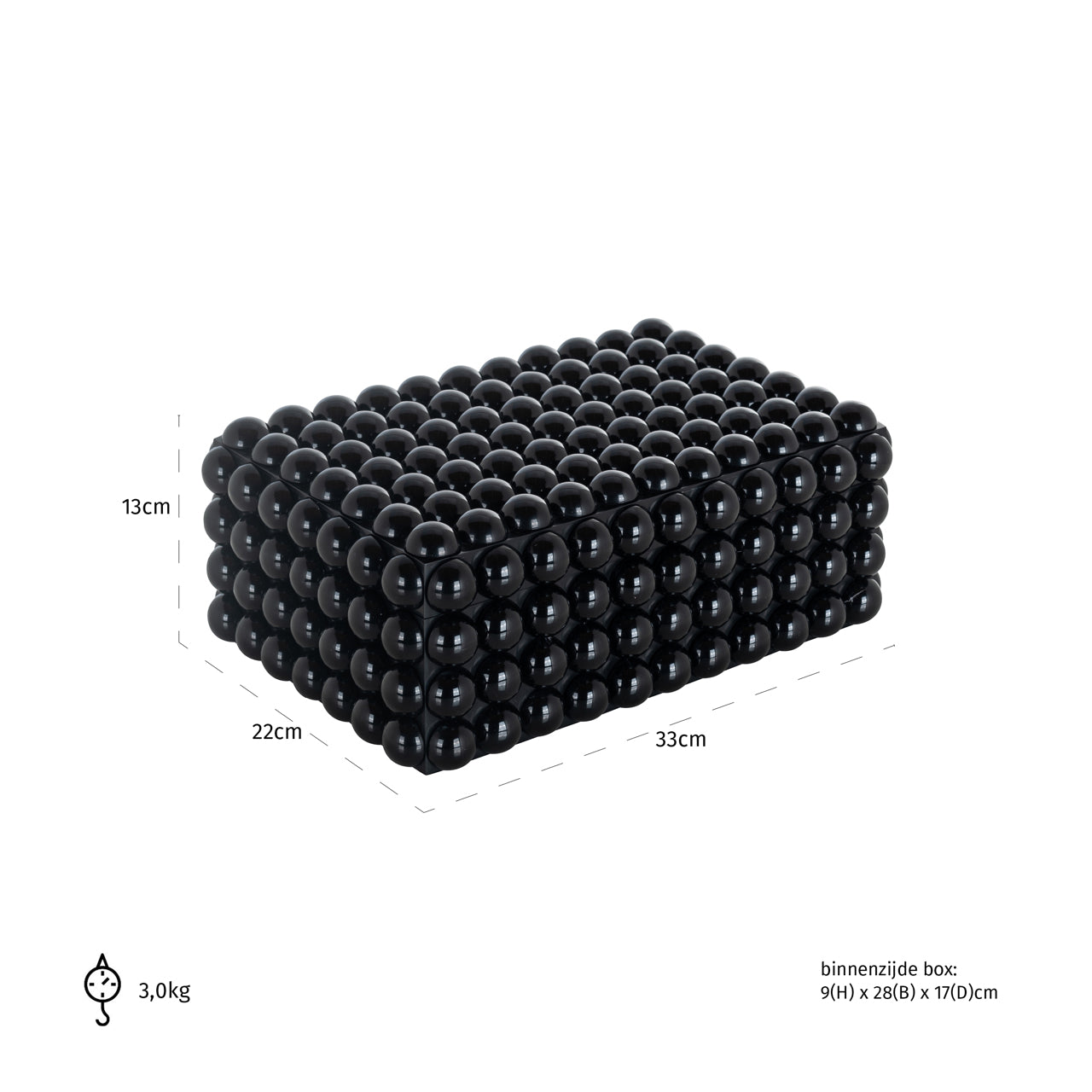 Richmond Interiors Aufbewahrungsbox Batool black large Aufbewahrungsbox Richmond Interiors