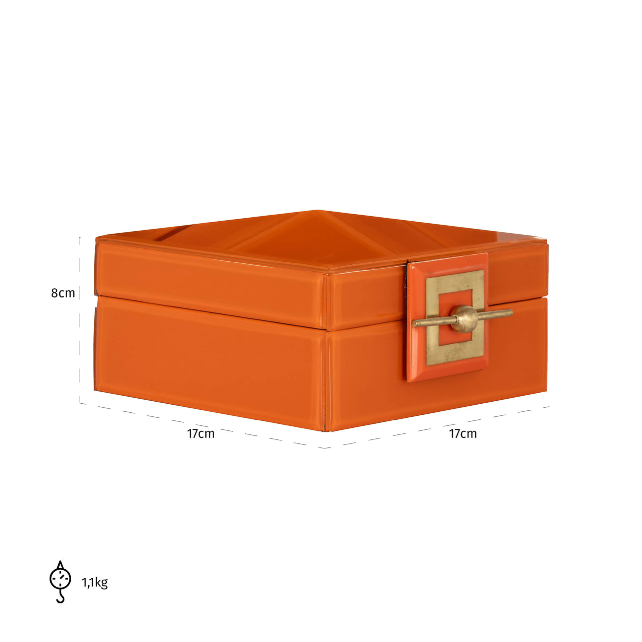 Richmond Interiors Aufbewahrungsbox Bodine orange small Aufbewahrungsbox Richmond Interiors