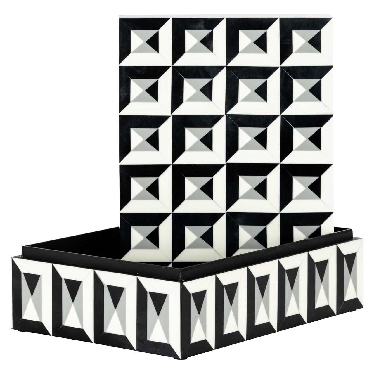 Richmond Interiors Aufbewahrungsbox Licia black/white large Aufbewahrungsbox Richmond Interiors