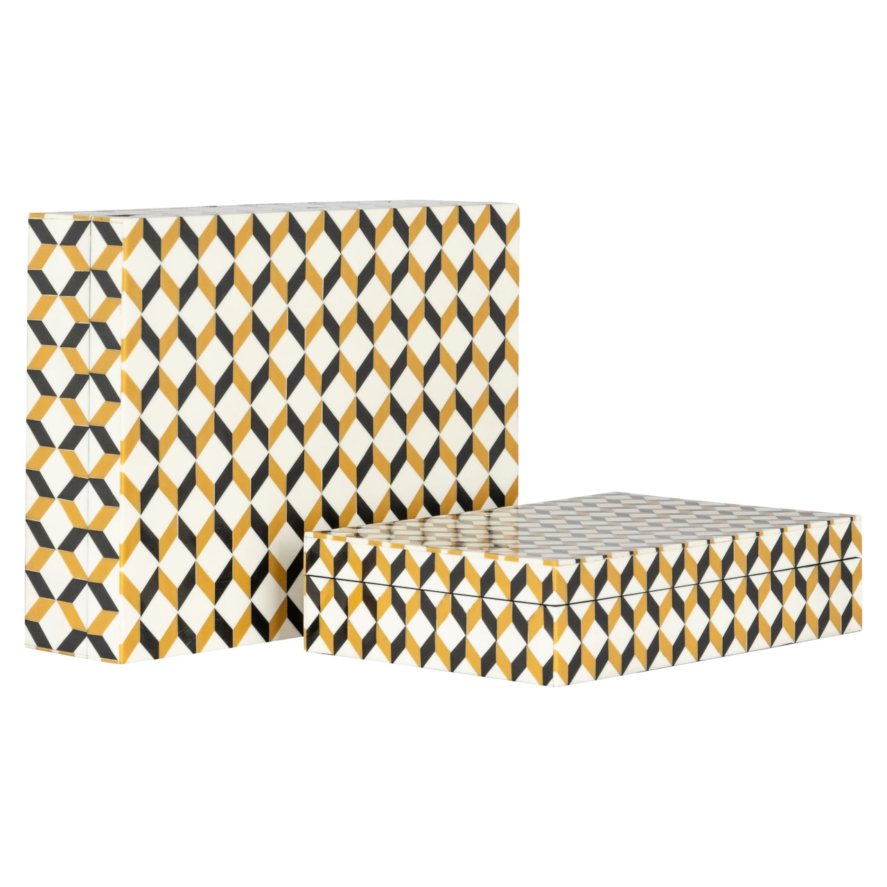 Richmond Interiors Aufbewahrungsbox Frences black/gold (Set of 2) Aufbewahrungsbox Richmond Interiors
