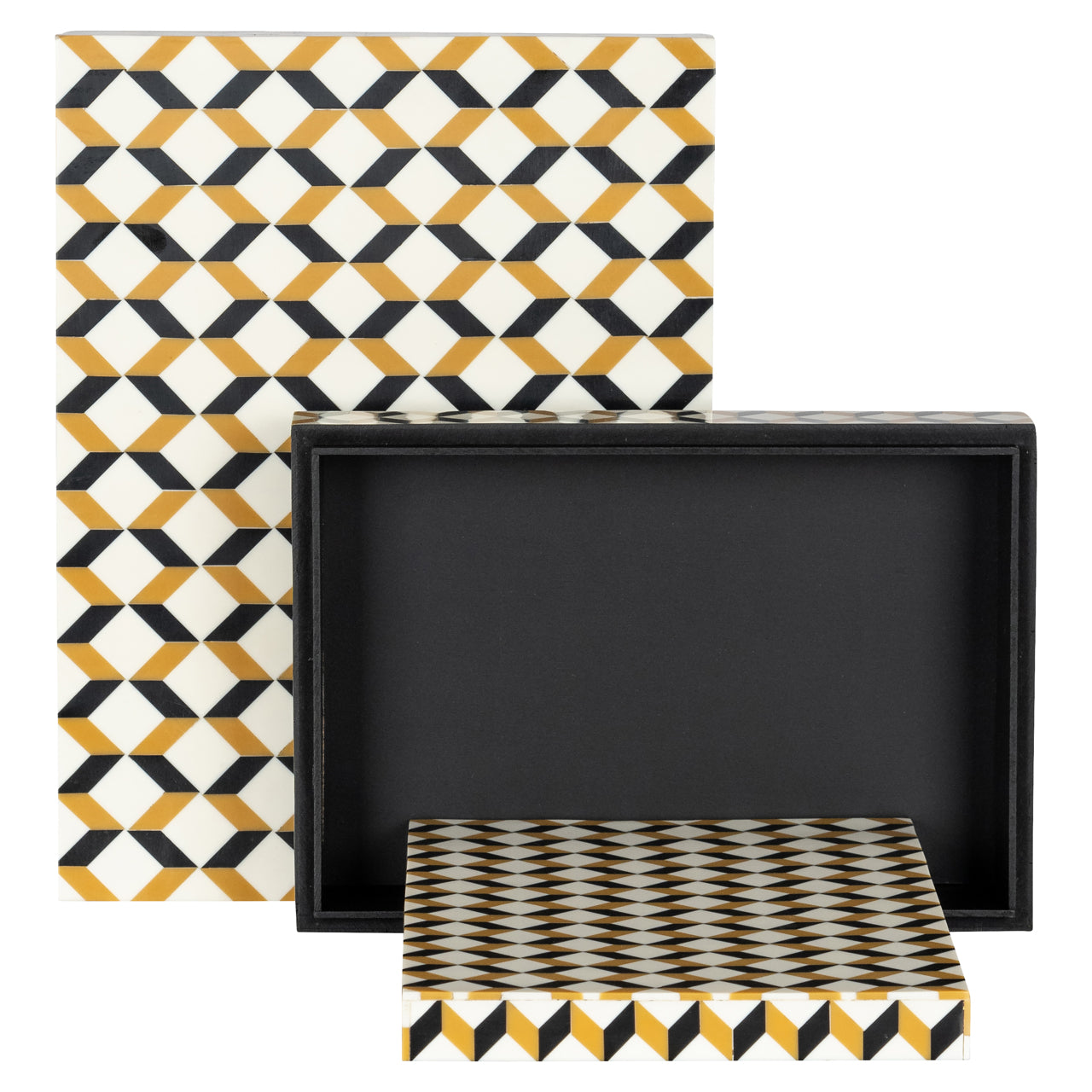 Richmond Interiors Aufbewahrungsbox Frences black/gold (Set of 2)