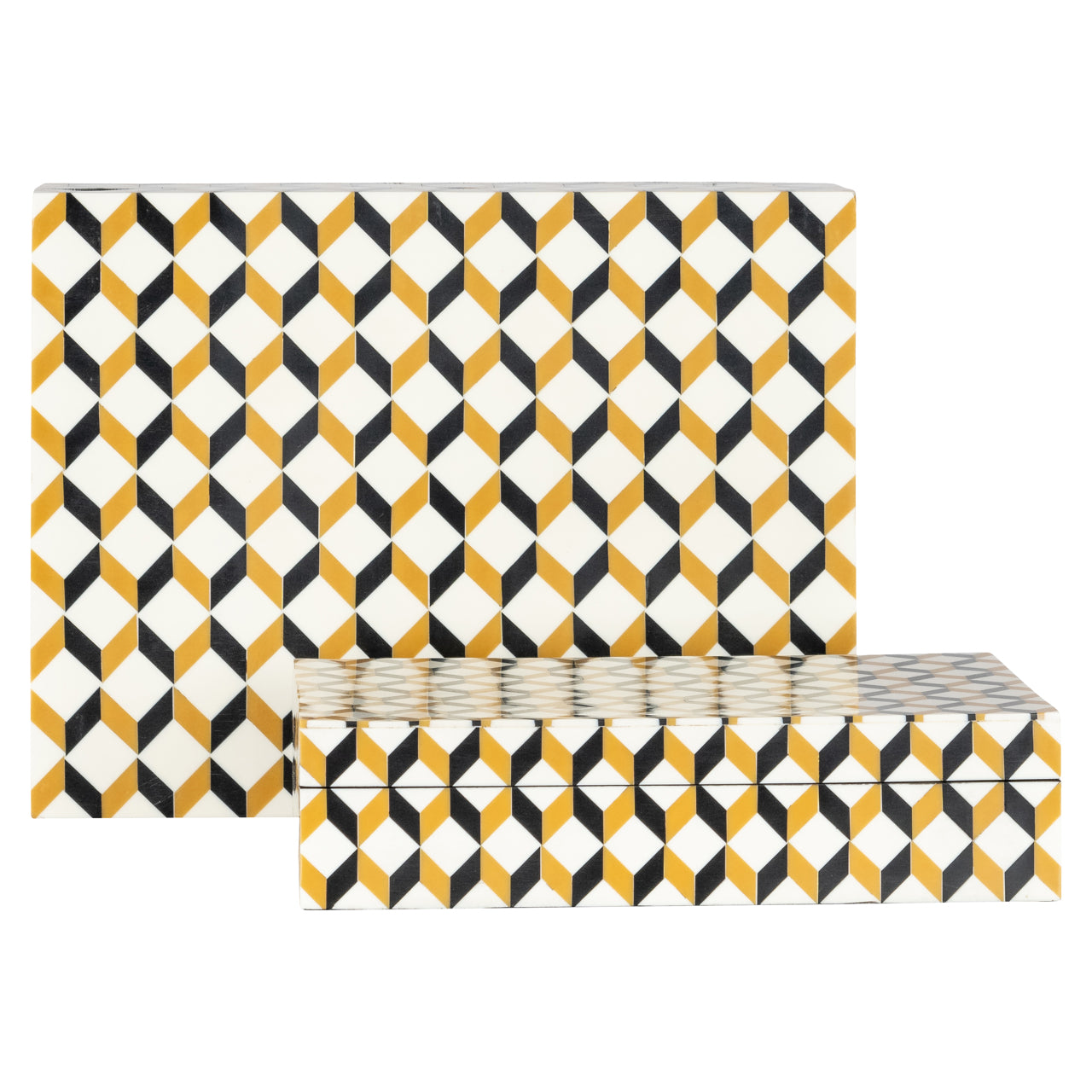 Richmond Interiors Aufbewahrungsbox Frences black/gold (Set of 2)