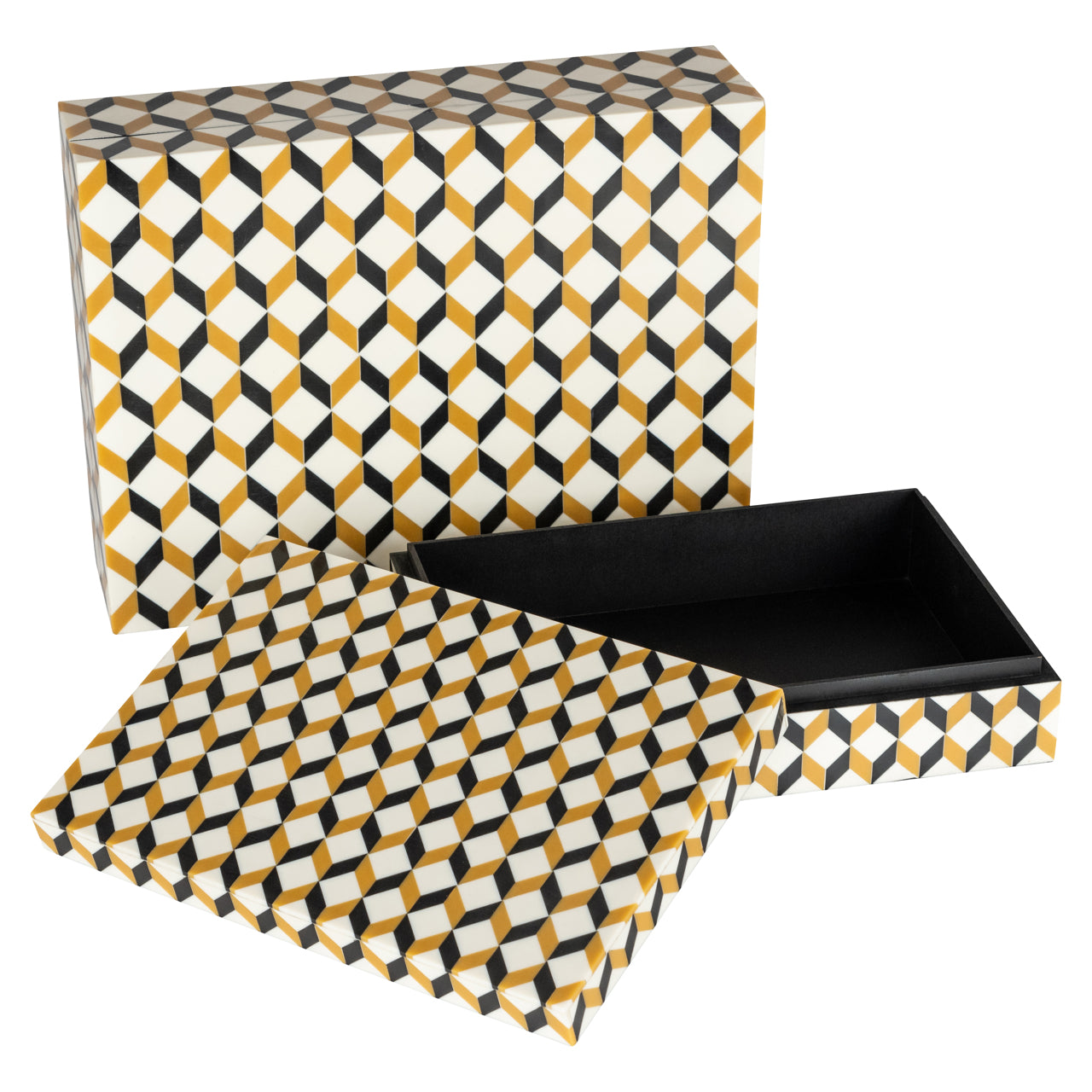 Richmond Interiors Aufbewahrungsbox Frences black/gold (Set of 2)