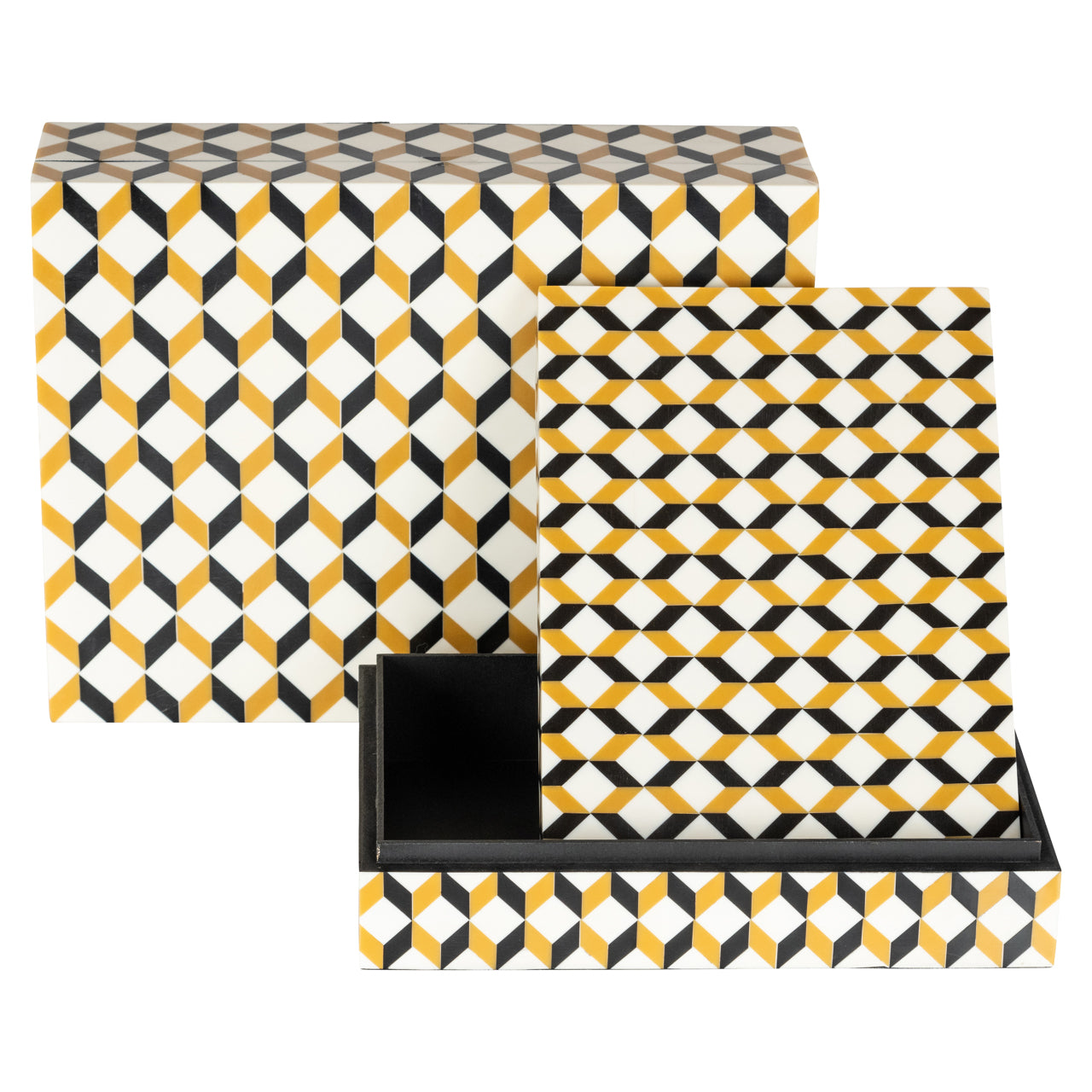 Richmond Interiors Aufbewahrungsbox Frences black/gold (Set of 2)