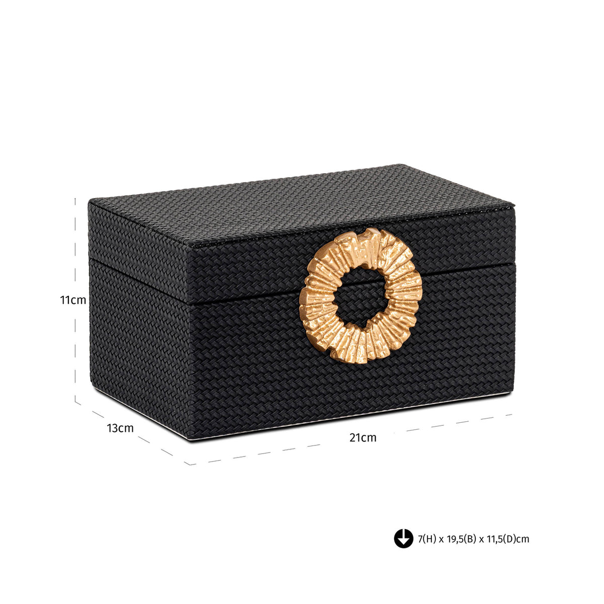 Richmond Interiors Aufbewahrungsbox Amal black/gold small Richmond Interiors
