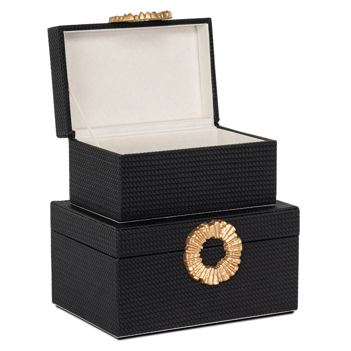 Richmond Interiors Aufbewahrungsbox Amal black/gold small Richmond Interiors