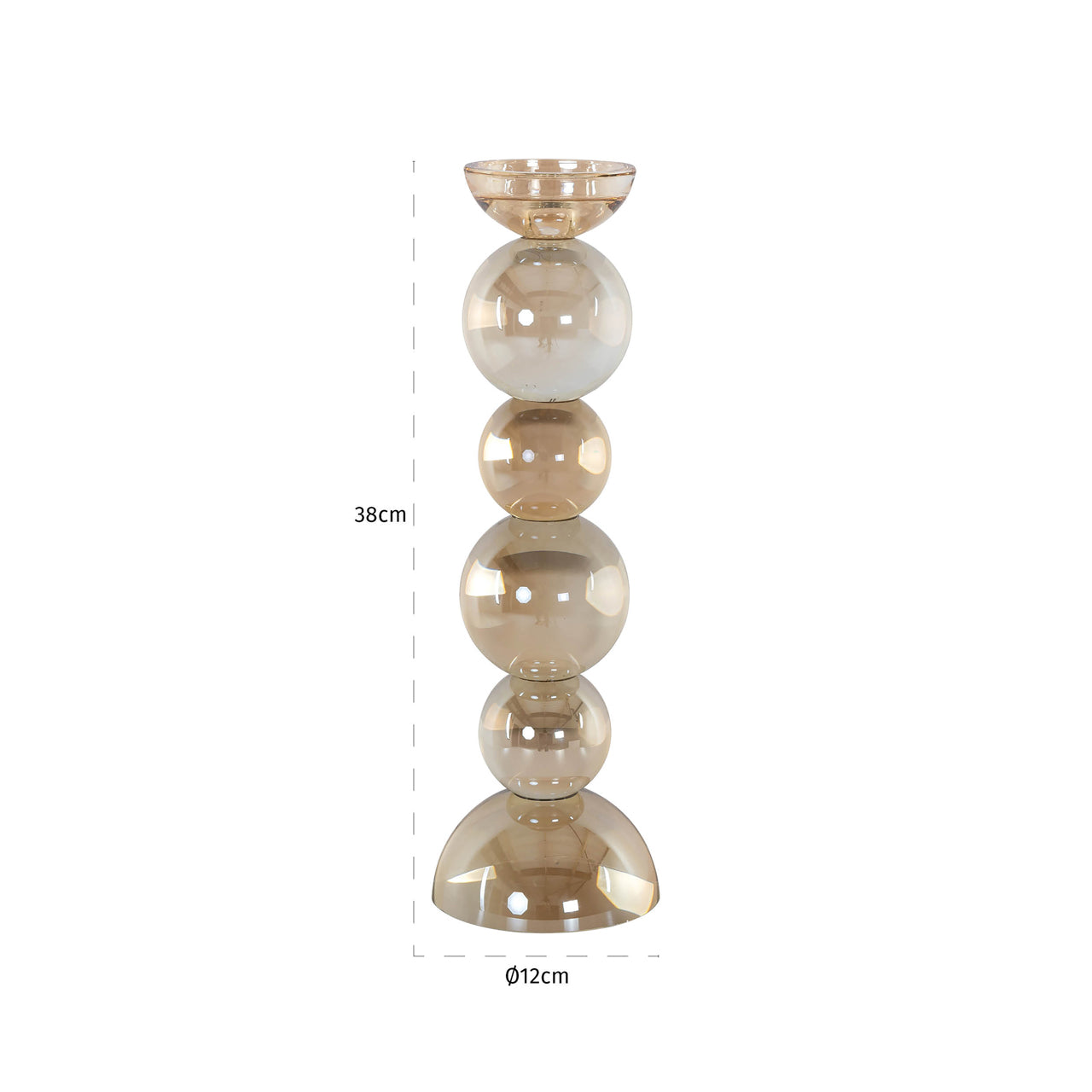 Richmond Interiors Kerzenhalter Emie brown large Kerzenhalter Richmond Interiors