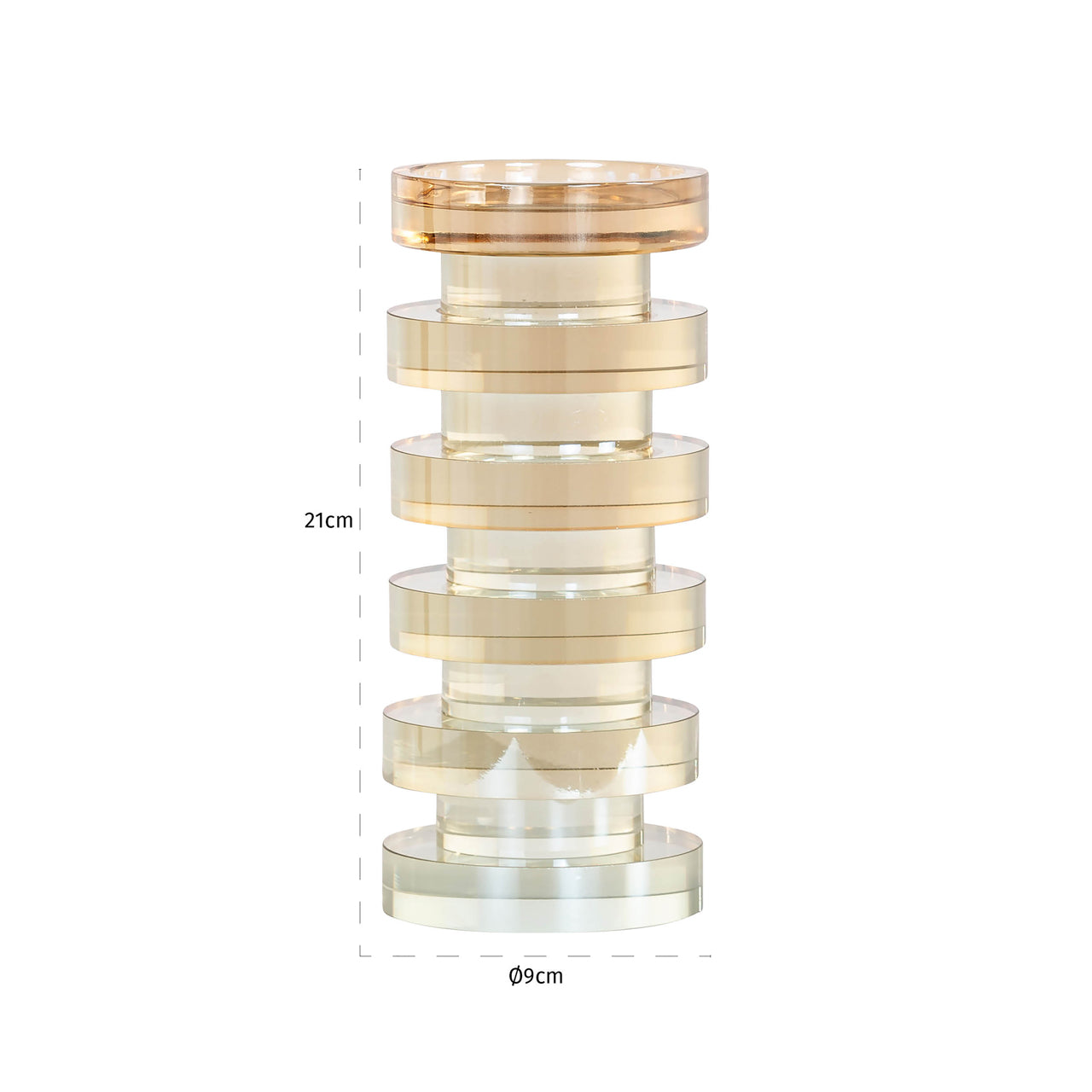 Richmond Interiors Kerzenhalter Cira amber small Kerzenhalter Richmond Interiors