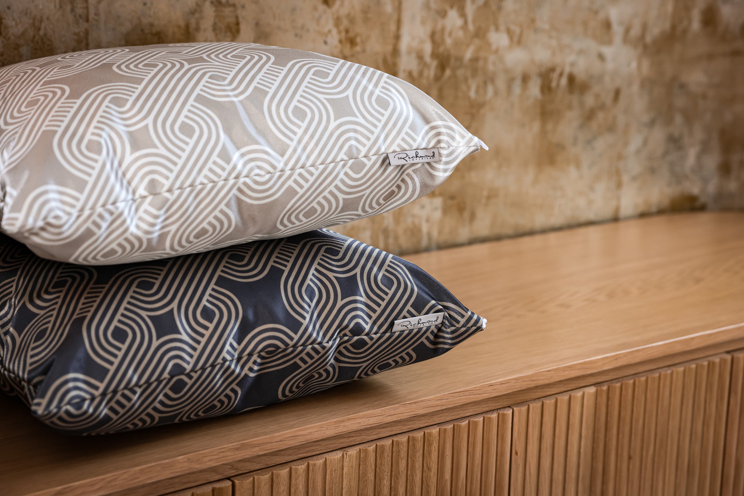 Richmond Interiors Kissen Mindy quadrant cream 50x50