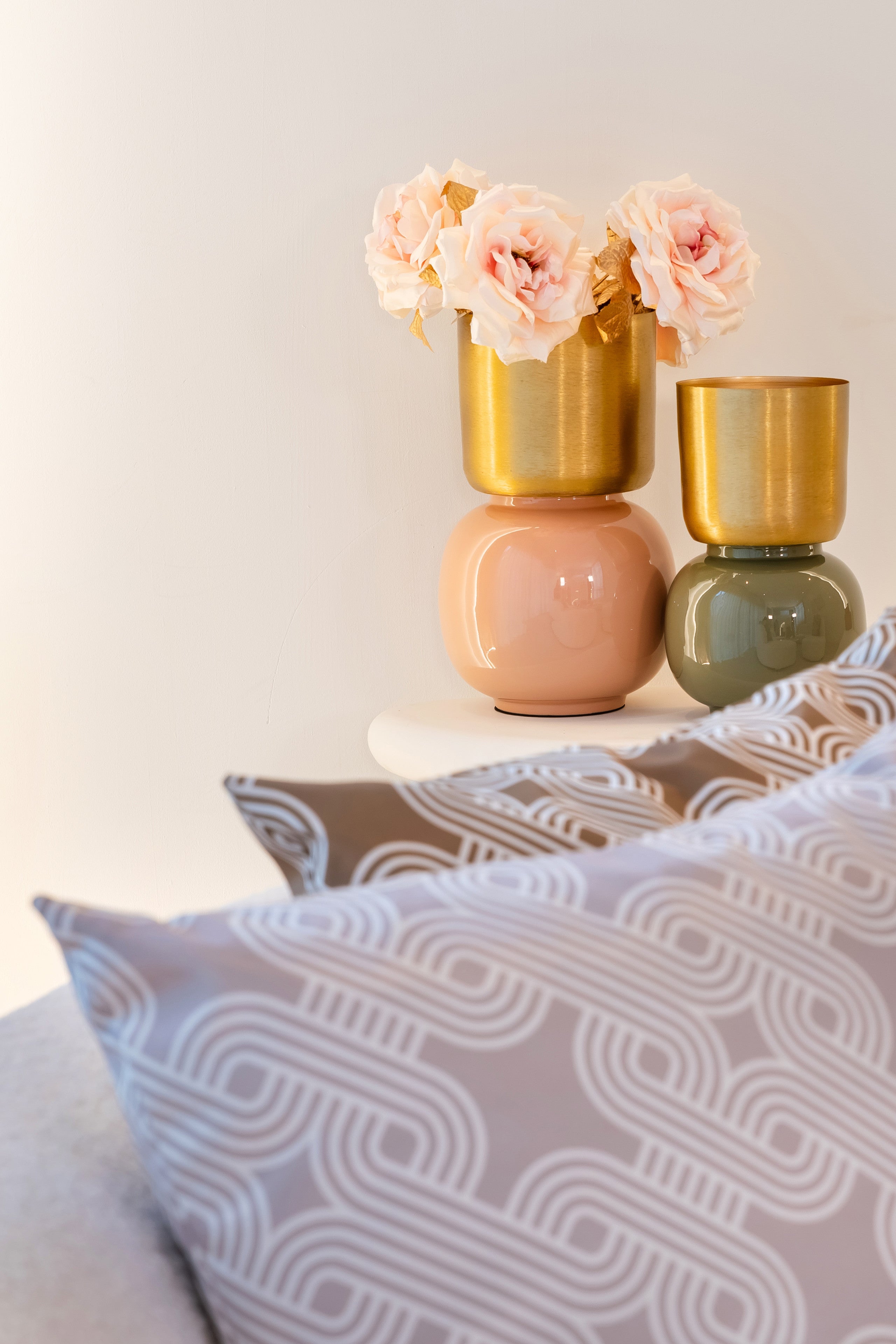 Richmond Interiors Kissen Mindy quadrant cream 50x50