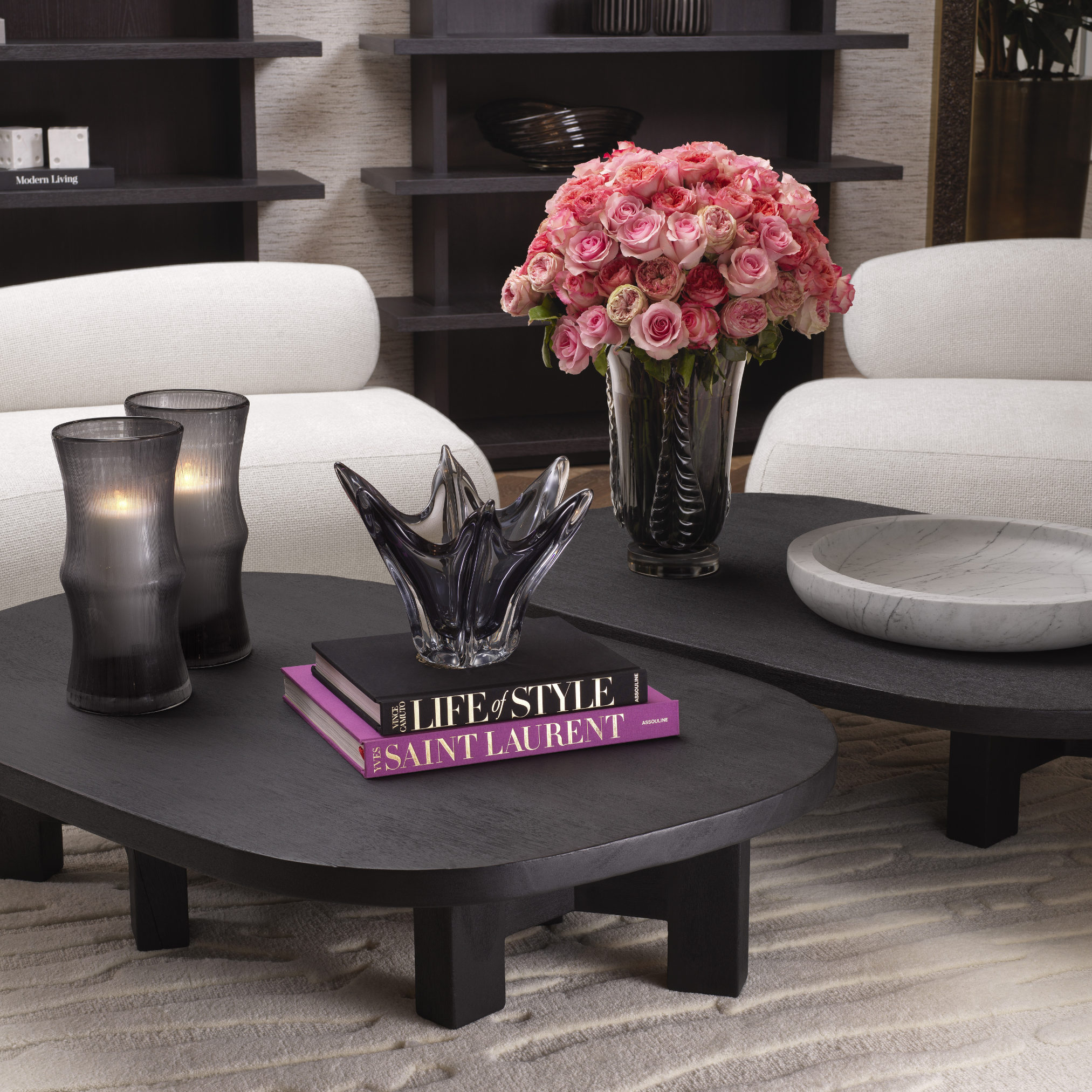 Eichholtz Couchtisch Libertine – Meranti-Holz | Burnt Finish | Oval Couchtisch oval Eichholtz