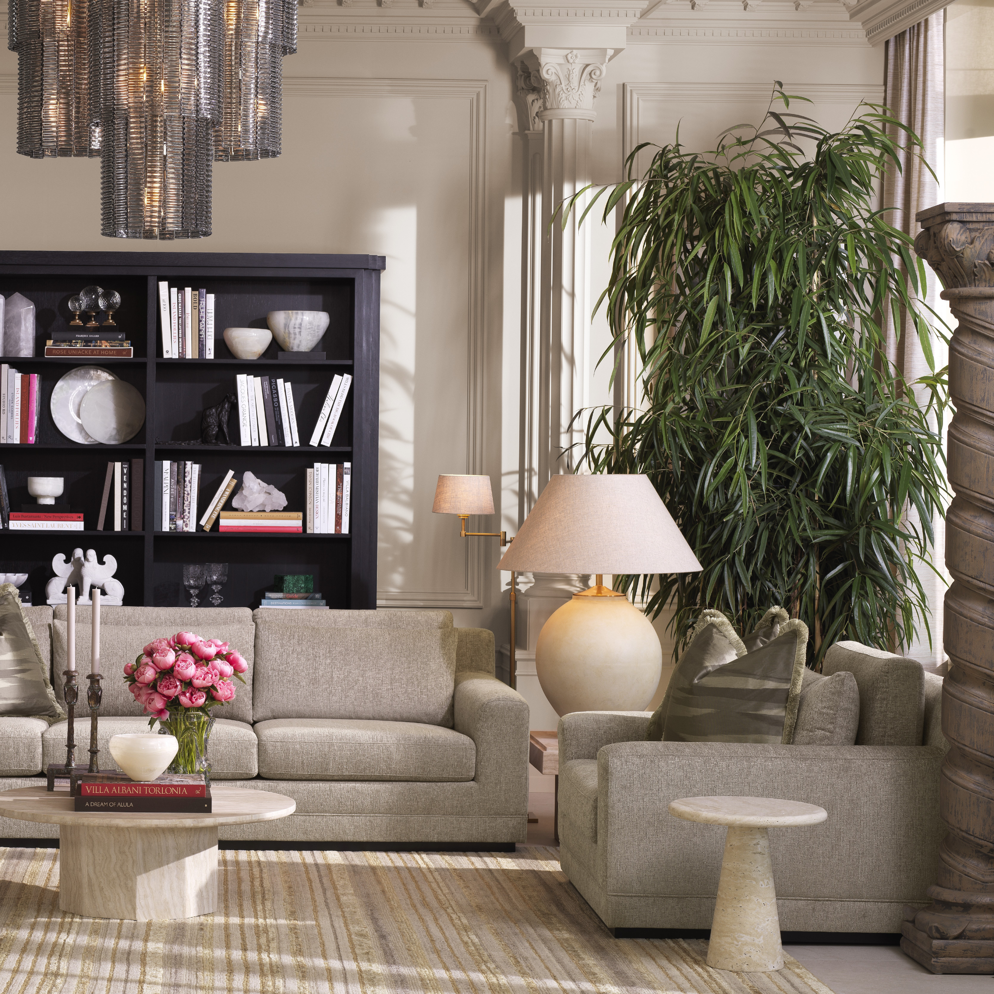 Eichholtz Säule Veneto – Holz | Antik-Finish Säule Eichholtz