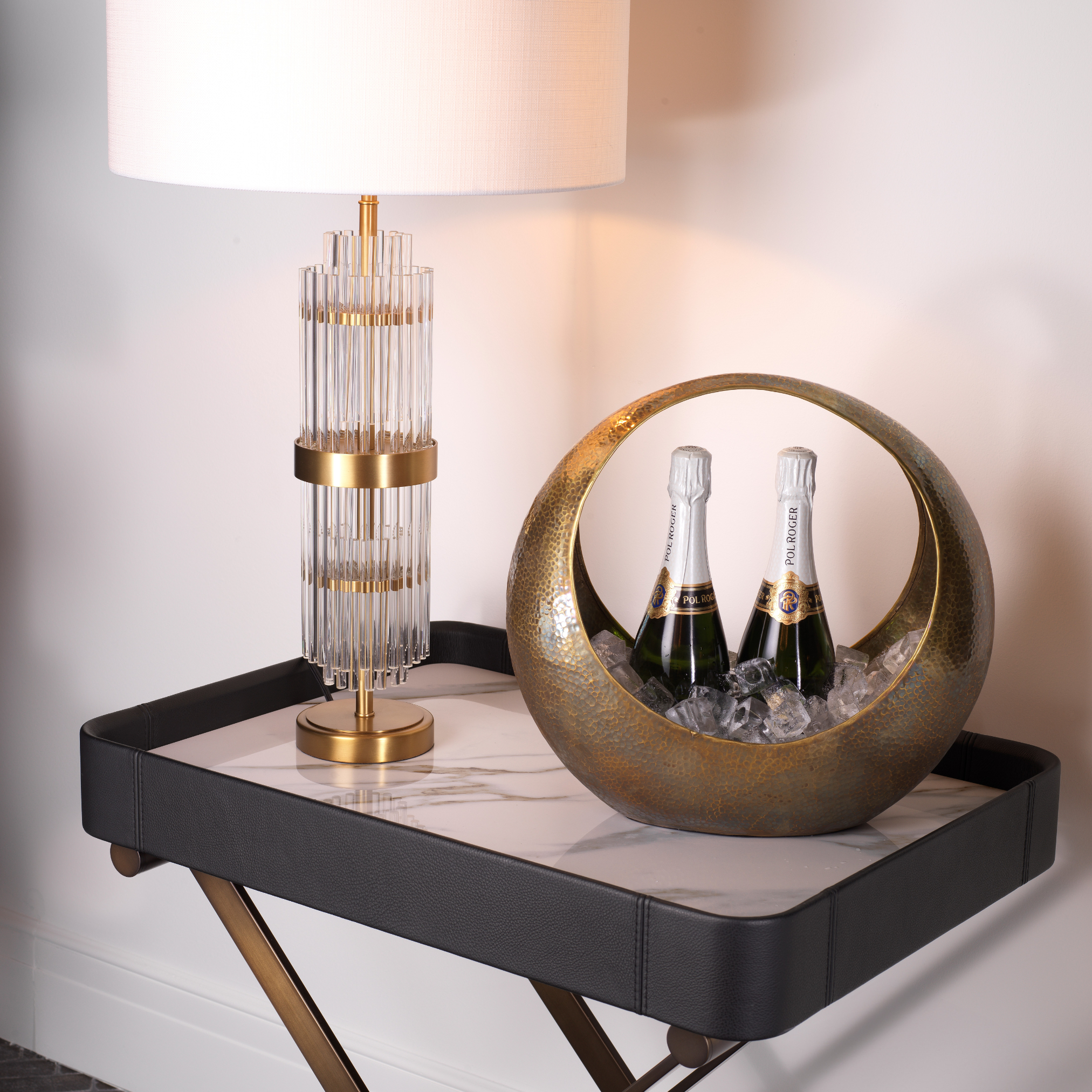Eichholtz Tischleuchte East – Antik-Messing-Finish Tischlampe Eichholtz