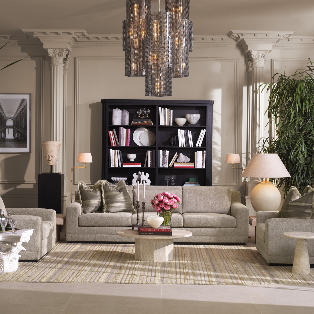 Eichholtz Kabinett Metropolitan L - Charcoal Grey Oak Veneer Kabinett Eichholtz