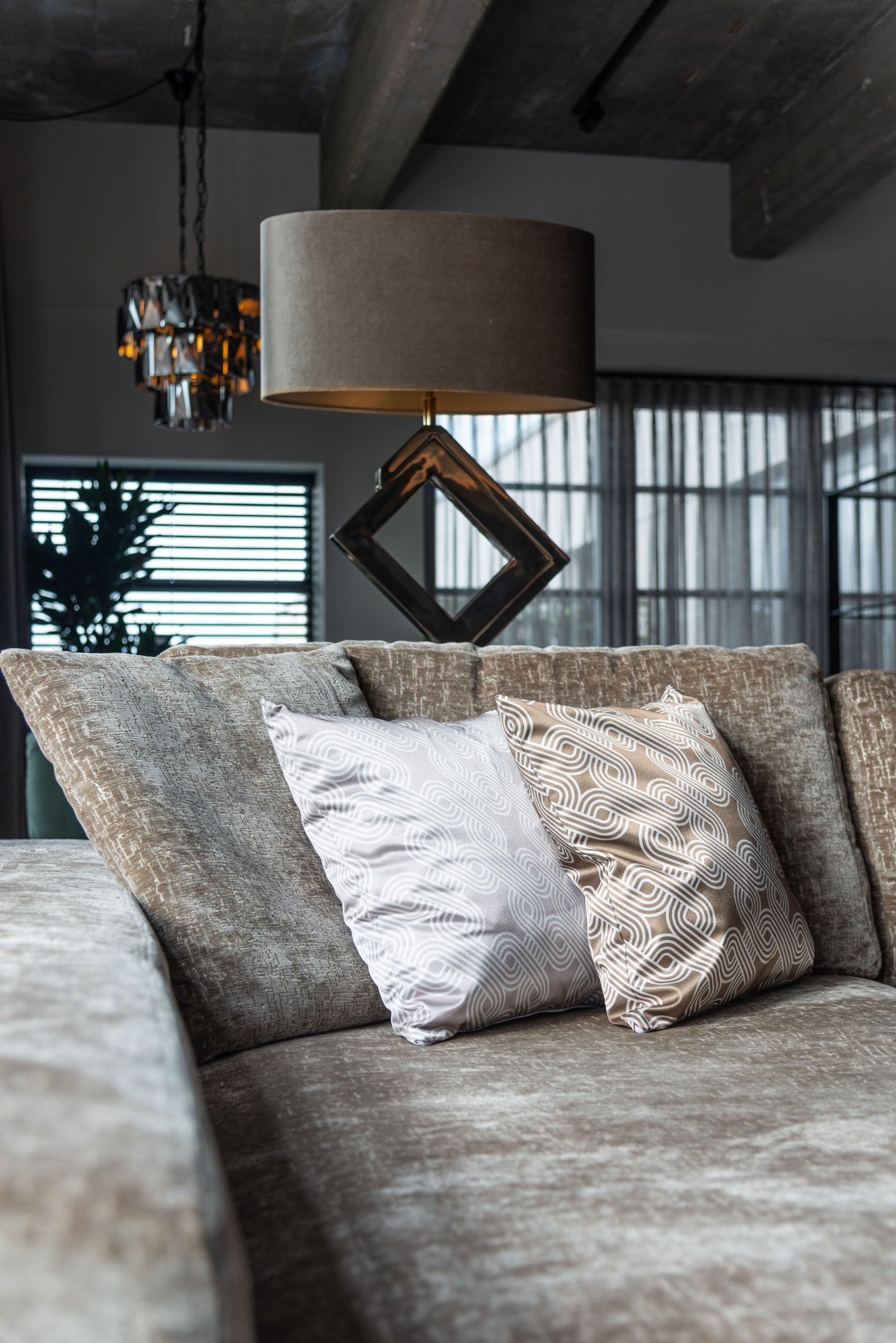 Richmond Interiors Kissen Mindy quadrant cream 50x50 Kissen Richmond Interiors