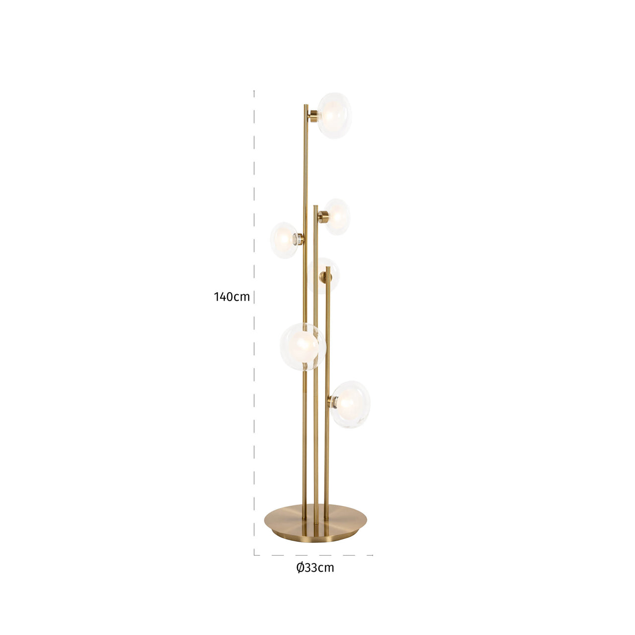 Richmond Interiors Stehlampe Luva brushed gold Stehlampe Richmond Interiors