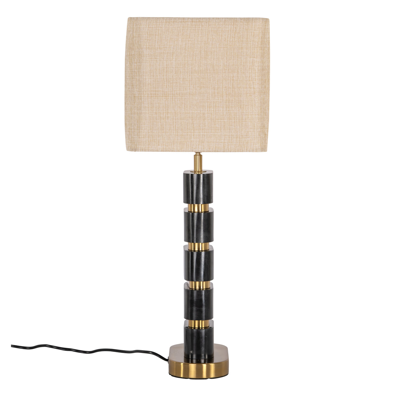 Richmond Interiors Tischlampe Levina black/gold