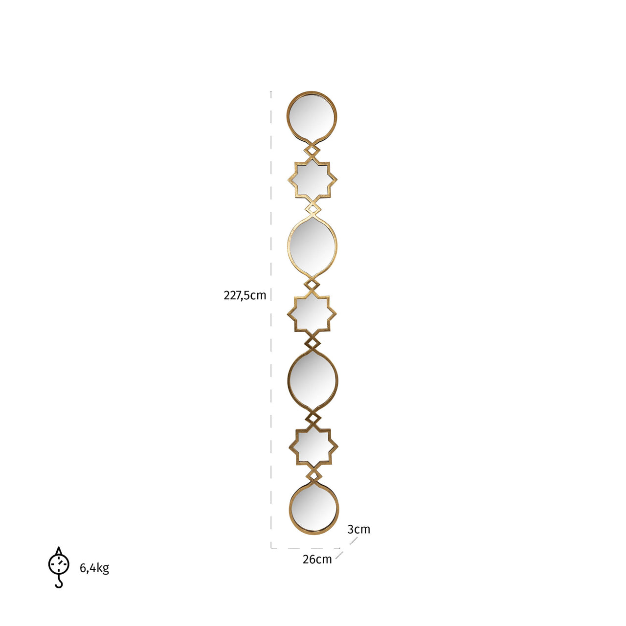 Richmond Interiors Spiegel Babice gold