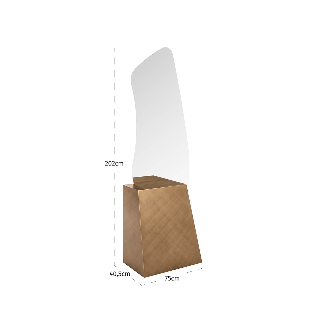 Richmond Interiors Standspiegel Mayla – Brushed Gold Stehspiegel Richmond Interiors
